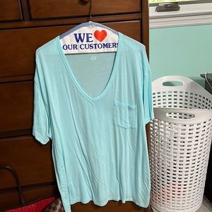 Light Blue American Eagle V-Neck